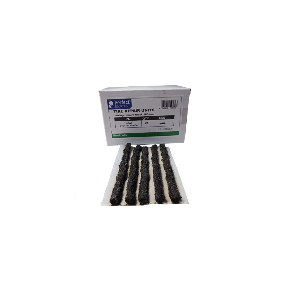 CAJA PARCHES GUSANO 10CM NEGRO 60U H-240
