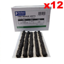 CAJA PARCHES GUSANO 10CM NEGRO 60U X 12