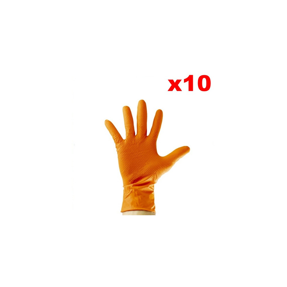 GUANTES NITRILO DIAMANTADO T.XLCAJA X10