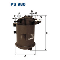 Filtro combustible FILTRON PS980